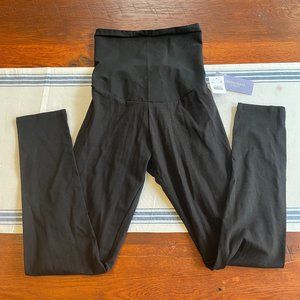 NWT Motherhood Maternity black full length basic maternity leggings, L